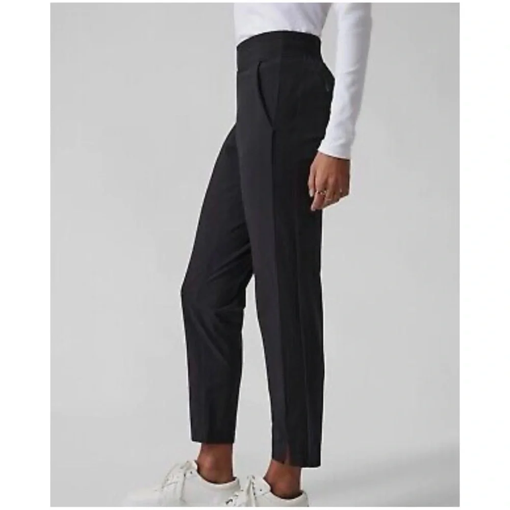 Athleta Women’s Sz 6 Black Brooklyn Ankle Pant Pull On Stretch Casual - Picture 2 of 11